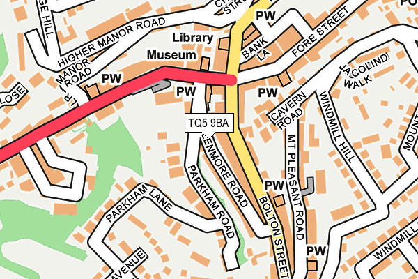 TQ5 9BA map - OS OpenMap – Local (Ordnance Survey)