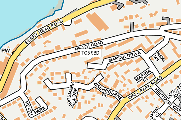 TQ5 9BD map - OS OpenMap – Local (Ordnance Survey)