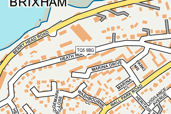 TQ5 9BG map - OS OpenMap – Local (Ordnance Survey)