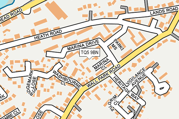 TQ5 9BN map - OS OpenMap – Local (Ordnance Survey)