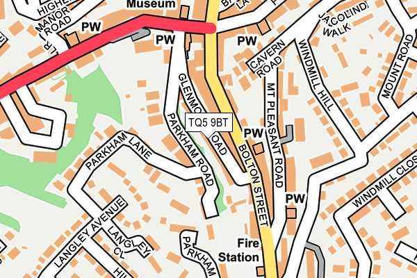 Map of THE DEVON RESIN CO SW LTD at local scale
