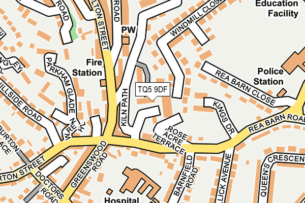TQ5 9DF map - OS OpenMap – Local (Ordnance Survey)