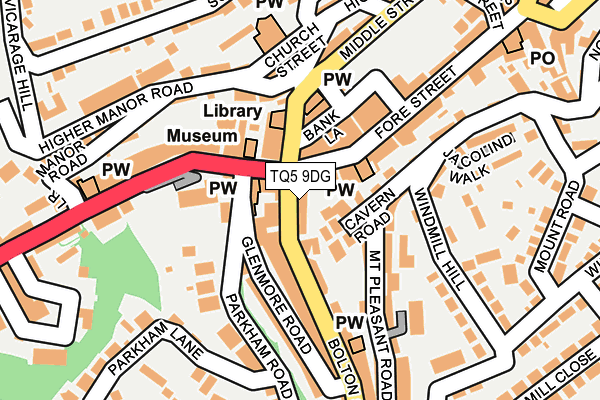 TQ5 9DG map - OS OpenMap – Local (Ordnance Survey)