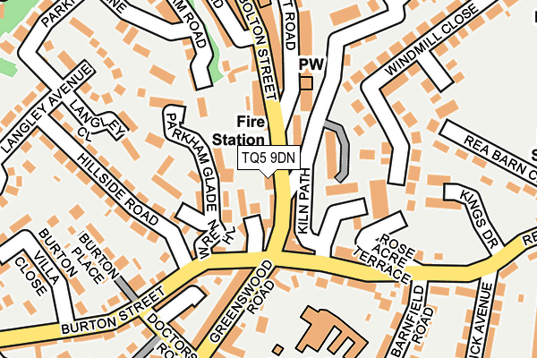 TQ5 9DN map - OS OpenMap – Local (Ordnance Survey)