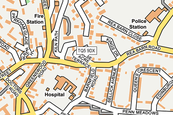 TQ5 9DX map - OS OpenMap – Local (Ordnance Survey)