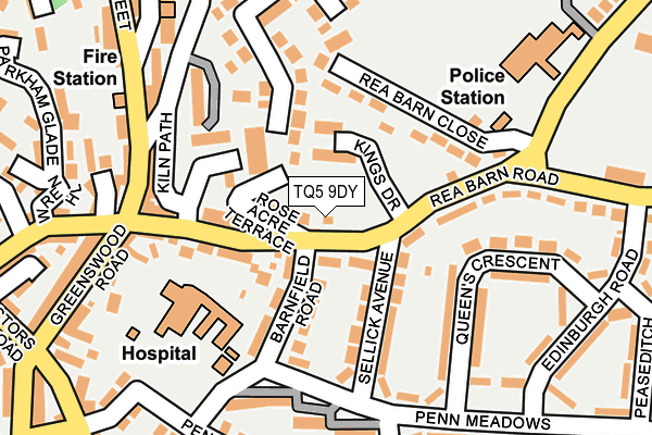 TQ5 9DY map - OS OpenMap – Local (Ordnance Survey)
