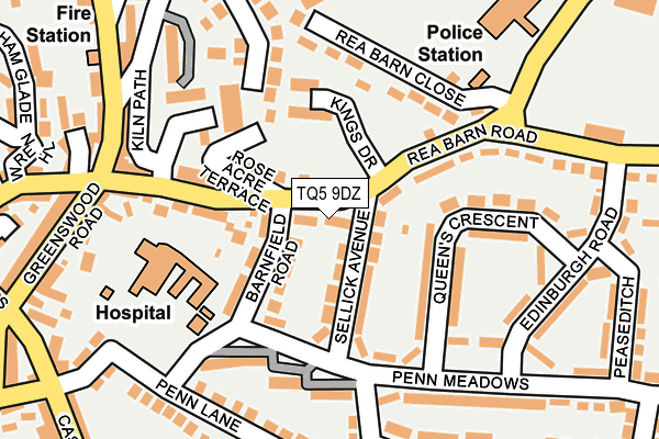 TQ5 9DZ map - OS OpenMap – Local (Ordnance Survey)