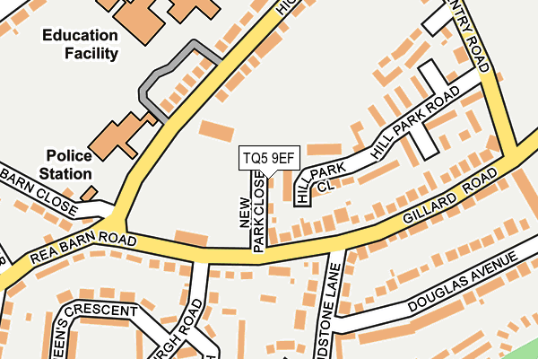 TQ5 9EF map - OS OpenMap – Local (Ordnance Survey)