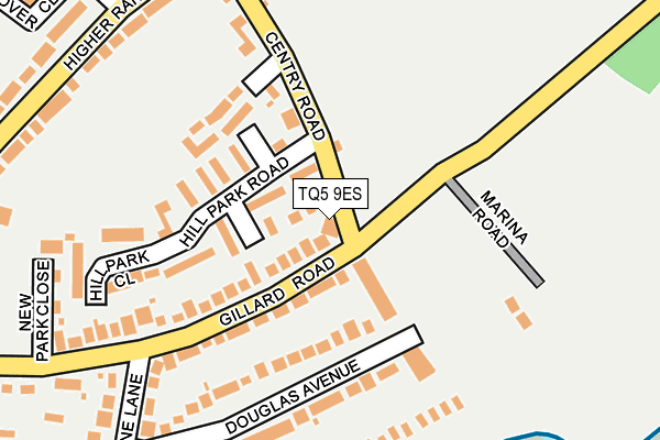 TQ5 9ES map - OS OpenMap – Local (Ordnance Survey)