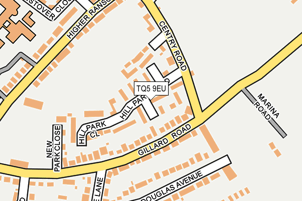 TQ5 9EU map - OS OpenMap – Local (Ordnance Survey)