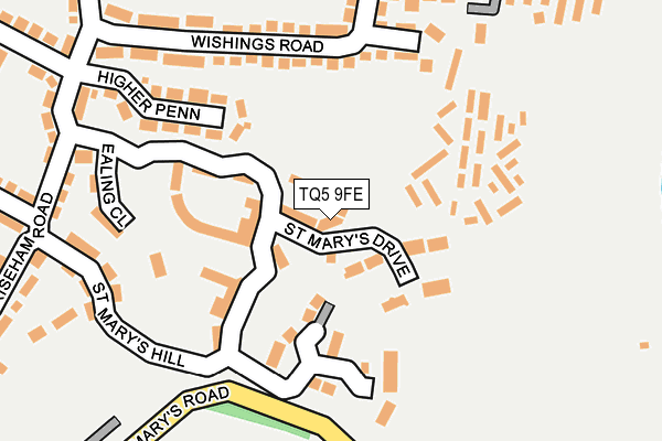 TQ5 9FE map - OS OpenMap – Local (Ordnance Survey)