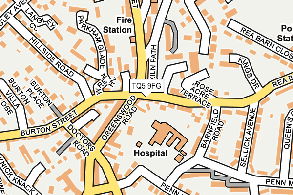 TQ5 9FG map - OS OpenMap – Local (Ordnance Survey)