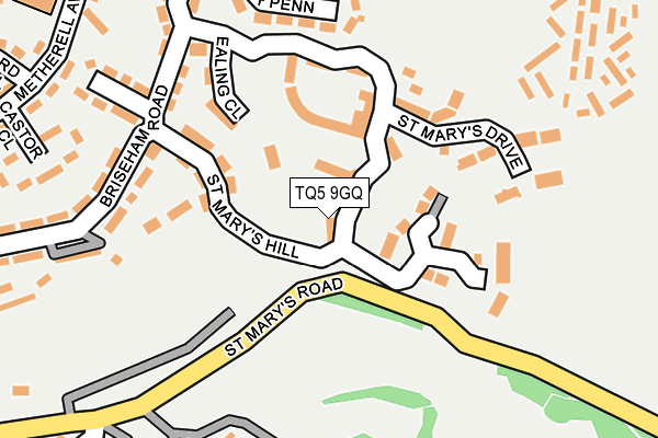 TQ5 9GQ map - OS OpenMap – Local (Ordnance Survey)