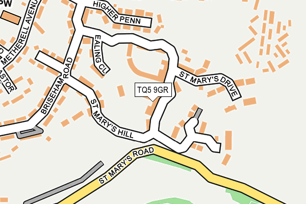 TQ5 9GR map - OS OpenMap – Local (Ordnance Survey)
