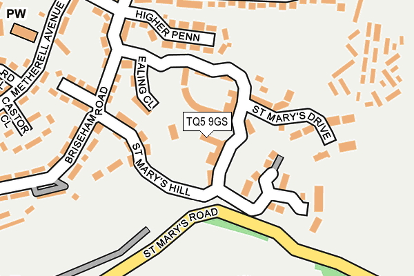 TQ5 9GS map - OS OpenMap – Local (Ordnance Survey)