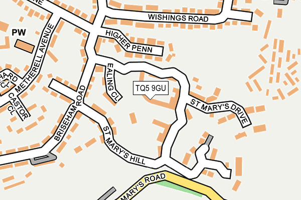 TQ5 9GU map - OS OpenMap – Local (Ordnance Survey)