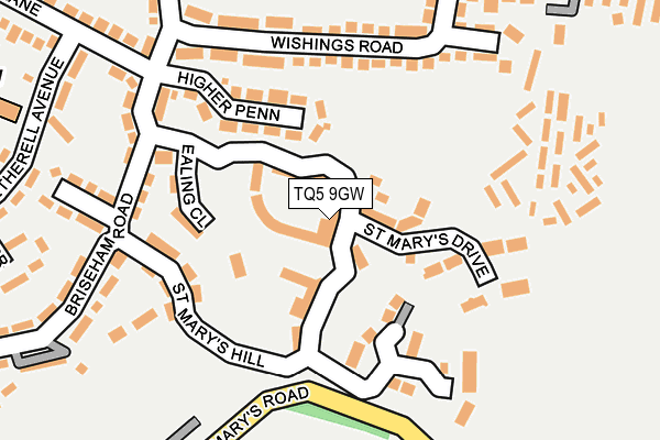 TQ5 9GW map - OS OpenMap – Local (Ordnance Survey)