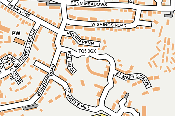 TQ5 9GX map - OS OpenMap – Local (Ordnance Survey)