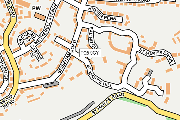 TQ5 9GY map - OS OpenMap – Local (Ordnance Survey)