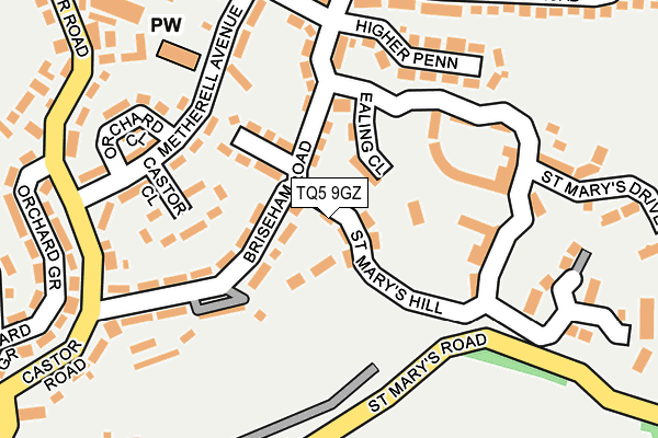 TQ5 9GZ map - OS OpenMap – Local (Ordnance Survey)