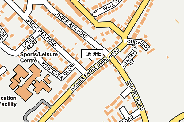 TQ5 9HE map - OS OpenMap – Local (Ordnance Survey)