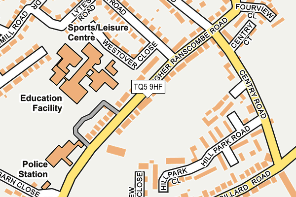 TQ5 9HF map - OS OpenMap – Local (Ordnance Survey)