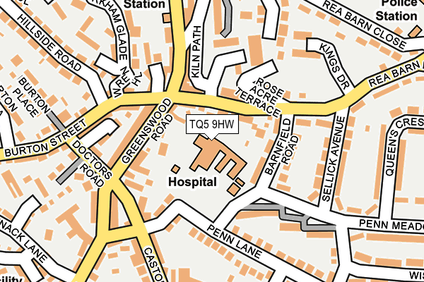 TQ5 9HW map - OS OpenMap – Local (Ordnance Survey)