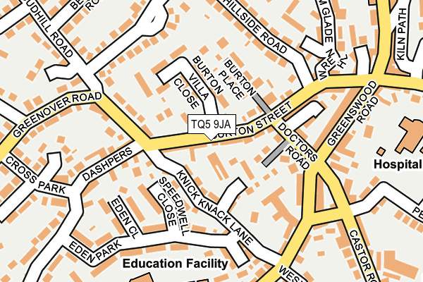 TQ5 9JA map - OS OpenMap – Local (Ordnance Survey)