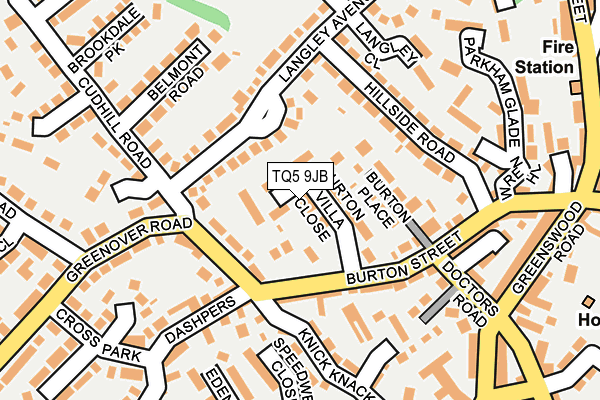TQ5 9JB map - OS OpenMap – Local (Ordnance Survey)