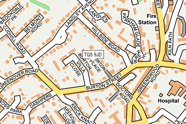 TQ5 9JD map - OS OpenMap – Local (Ordnance Survey)