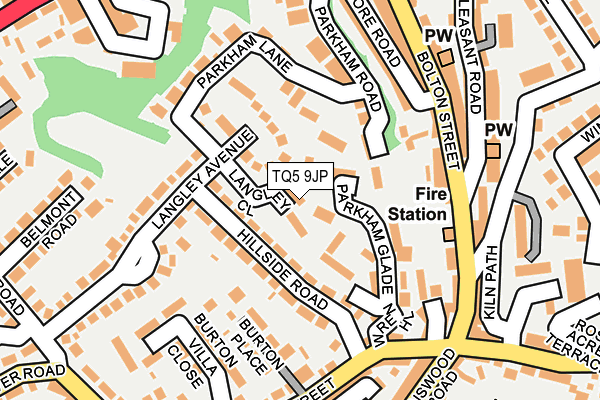 TQ5 9JP map - OS OpenMap – Local (Ordnance Survey)