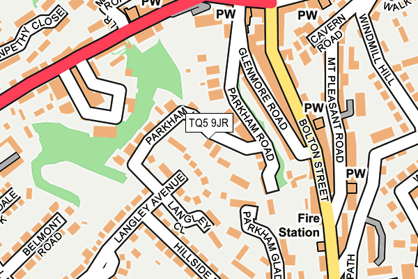 TQ5 9JR map - OS OpenMap – Local (Ordnance Survey)
