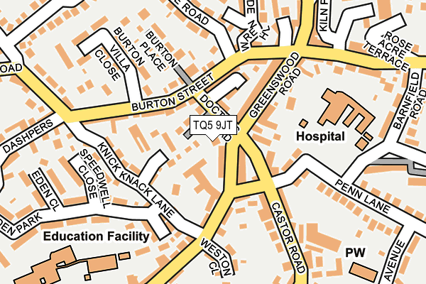 TQ5 9JT map - OS OpenMap – Local (Ordnance Survey)