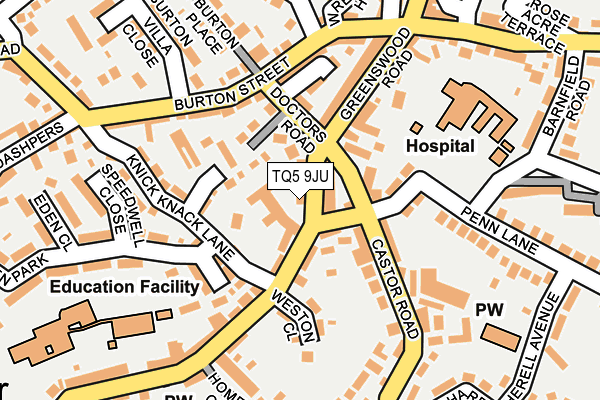 TQ5 9JU map - OS OpenMap – Local (Ordnance Survey)