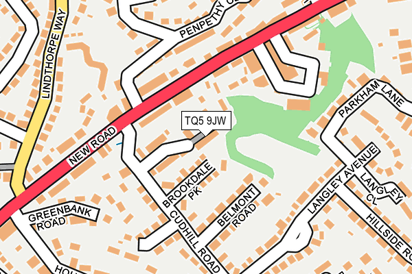 TQ5 9JW map - OS OpenMap – Local (Ordnance Survey)
