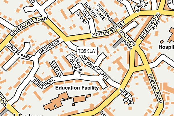 TQ5 9LW map - OS OpenMap – Local (Ordnance Survey)