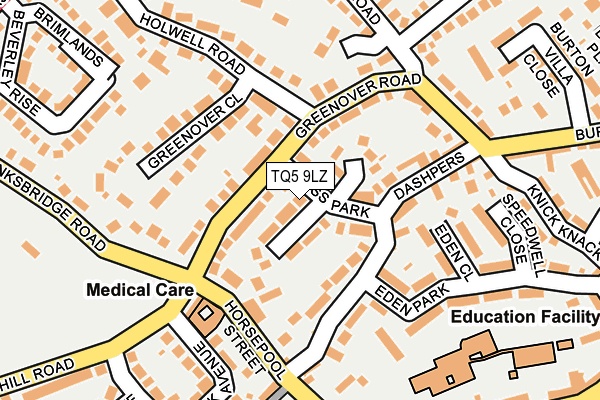 TQ5 9LZ map - OS OpenMap – Local (Ordnance Survey)