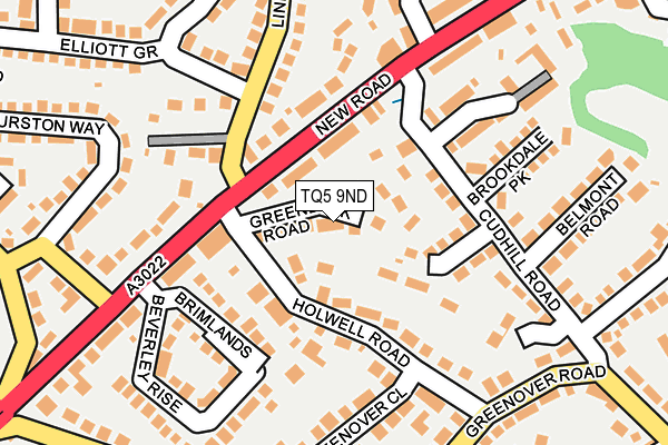 TQ5 9ND map - OS OpenMap – Local (Ordnance Survey)