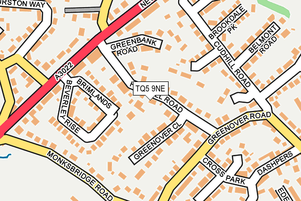 TQ5 9NE map - OS OpenMap – Local (Ordnance Survey)