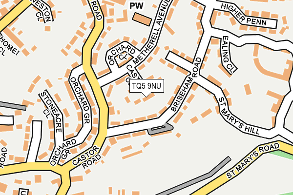 TQ5 9NU map - OS OpenMap – Local (Ordnance Survey)