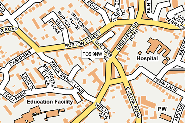 TQ5 9NW map - OS OpenMap – Local (Ordnance Survey)