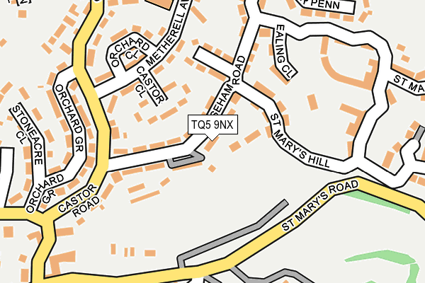TQ5 9NX map - OS OpenMap – Local (Ordnance Survey)
