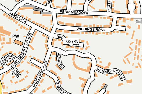 TQ5 9PA map - OS OpenMap – Local (Ordnance Survey)