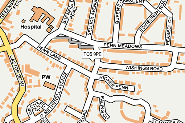TQ5 9PE map - OS OpenMap – Local (Ordnance Survey)