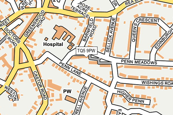 TQ5 9PW map - OS OpenMap – Local (Ordnance Survey)
