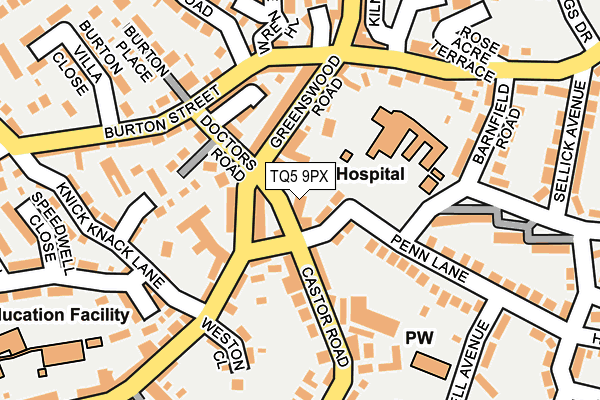 TQ5 9PX map - OS OpenMap – Local (Ordnance Survey)