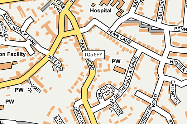 TQ5 9PY map - OS OpenMap – Local (Ordnance Survey)