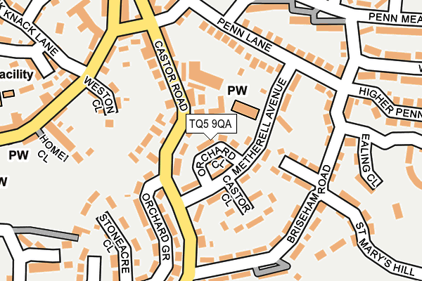 TQ5 9QA map - OS OpenMap – Local (Ordnance Survey)