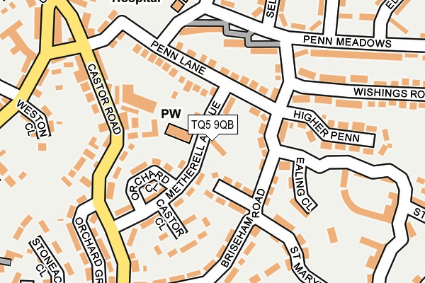 TQ5 9QB map - OS OpenMap – Local (Ordnance Survey)