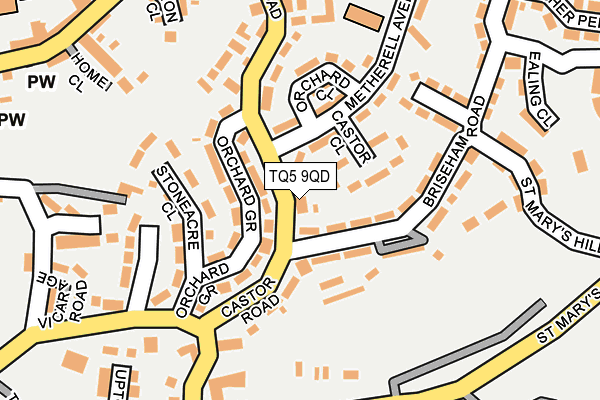 TQ5 9QD map - OS OpenMap – Local (Ordnance Survey)